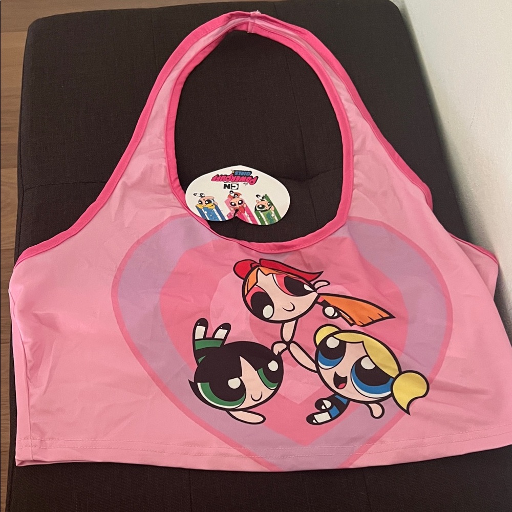 #031= ROMWE Pink Powerpuff Girls Halter Top